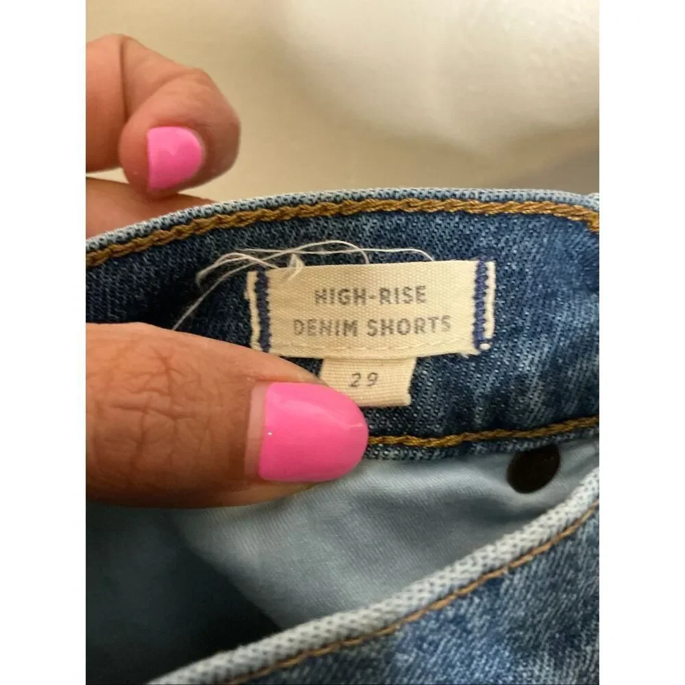 Madewell High Rise Denim Shorts | Blue in 29